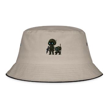 Nova-Sentinel mit Sidekick Byte! - Bucket Hat - Khaki/Schwarz - Vorne
