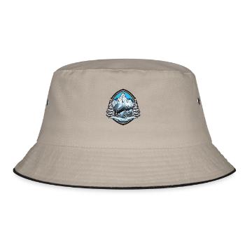 Mountains Mountains - Bucket Hat - khaki/black - Front