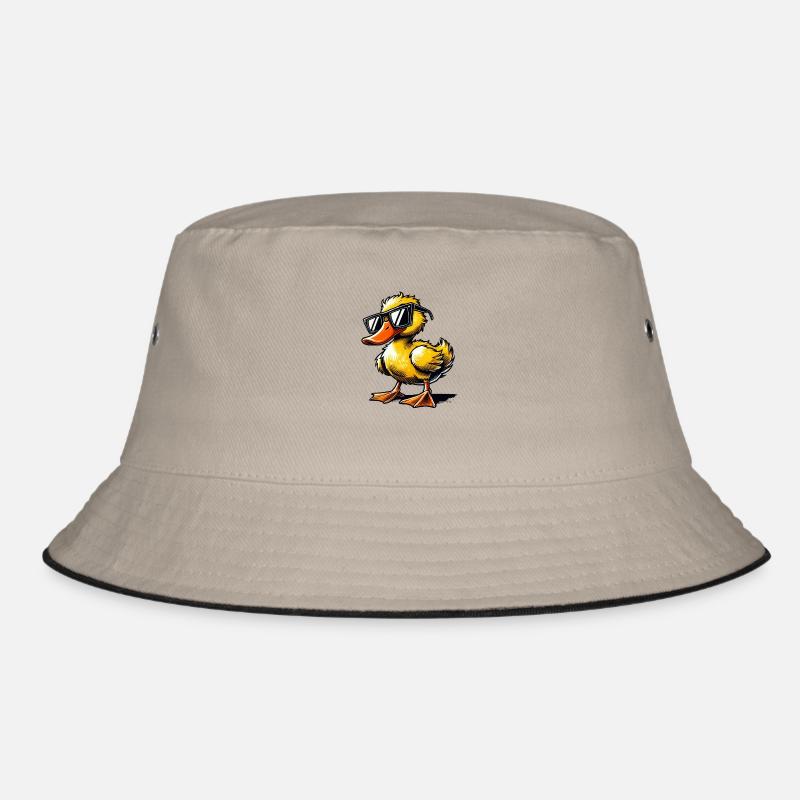 duck comic - Bucket Hat - Khaki/Schwarz