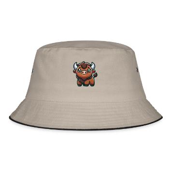 Bison Comic - Bucket Hat - khaki/black - Front