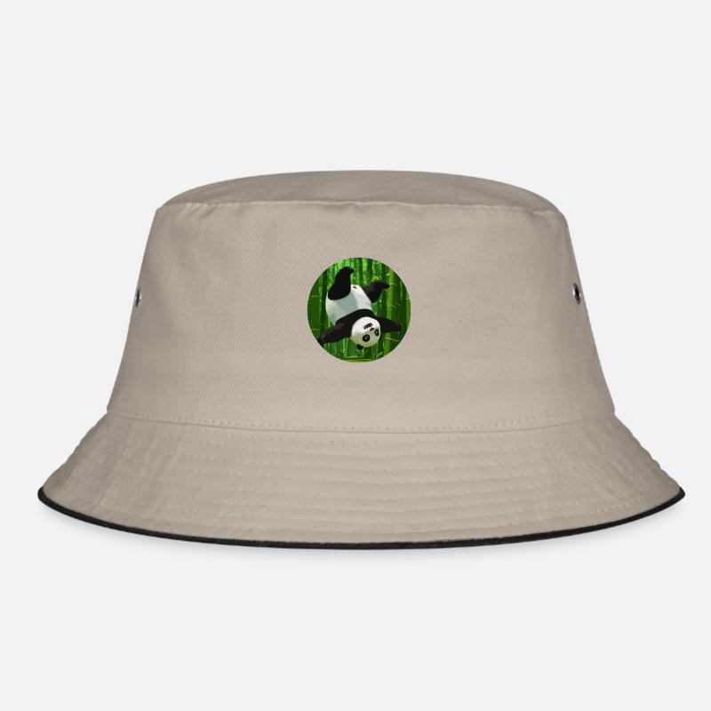 Panda making a somersault Bucket Hat
