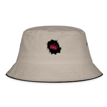 Blobs Crown - Bucket Hat - khaki/black - Front