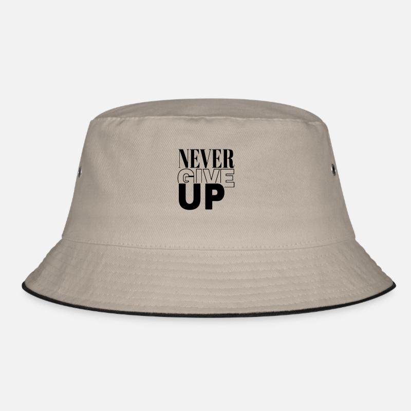never give up Bucket Hat