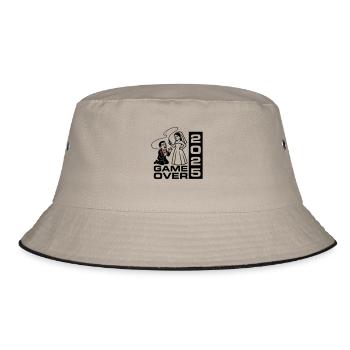 Wedding Game Over 2025 - Bucket Hat - khaki/black - Front