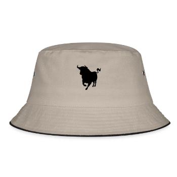 Stier - Bucket Hat - Khaki/Schwarz - Vorne