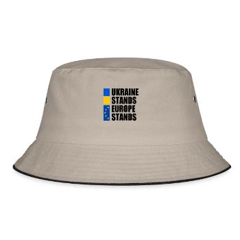 ukraine stands europe stands - Bucket Hat - khaki/black - Front