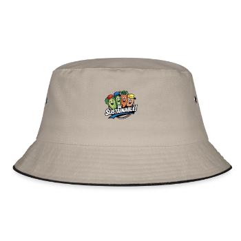 Sustainability Funny vegetables are happy for veggies - Bucket Hat - khaki/black - Front