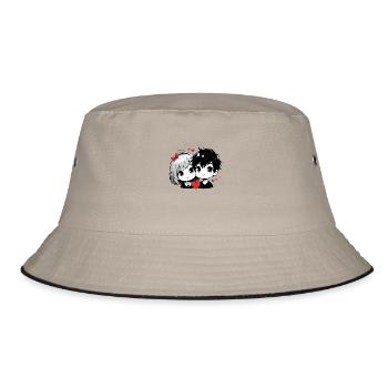 Cute couple of lovers - Bucket Hat - khaki/black - Front