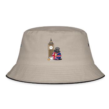 GreatBritainBall - Bucket Hat - Khaki/Schwarz - Vorne