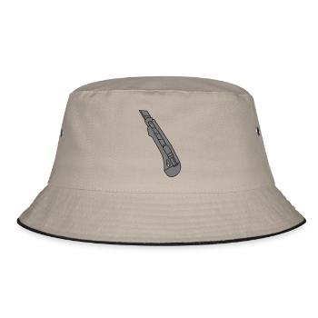 Cutter Rug Knives 2 - Bucket Hat - khaki/black - Front