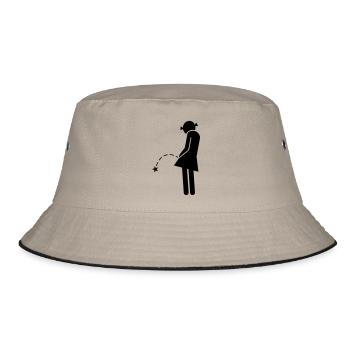 Piss - Bucket Hat - Khaki/Schwarz - Vorne