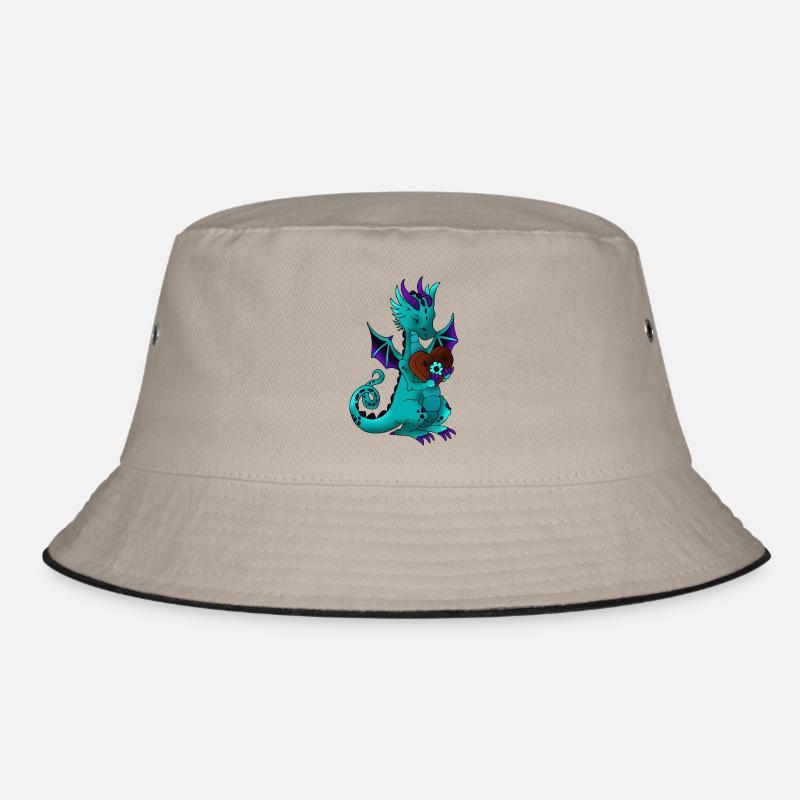 Drache mit Lebkuchen- Herz in Love with Dragons Bucket Hat