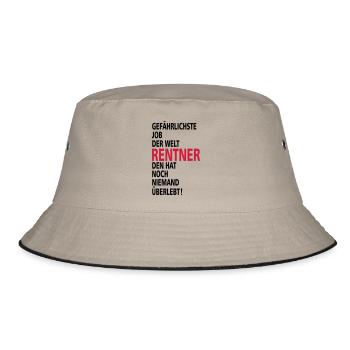 retiree - Bucket Hat - khaki/black - Front