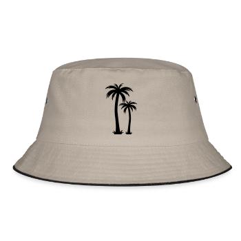 palmen - Bucket Hat - Khaki/Schwarz - Vorne