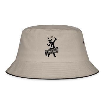 Team Groom / Stag Party (1C) - Bucket Hat - khaki/black - Front