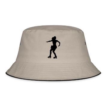Eiskunstlauf - Figure Skating - Bucket Hat - Khaki/Schwarz - Vorne