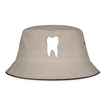 molar tooth - Bucket Hat - khaki/black - Front