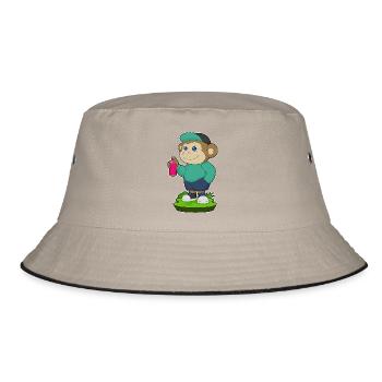 Affe Sprayer Sprühdose - Bucket Hat - Khaki/Schwarz - Vorne