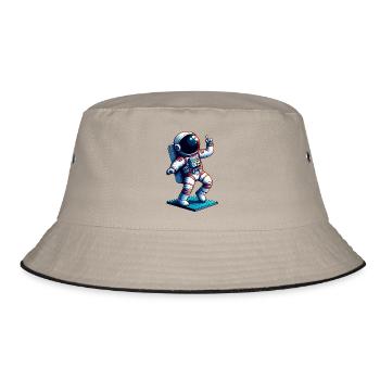 Space Hero - Cute Astronaut - Bucket Hat - khaki/black - Front