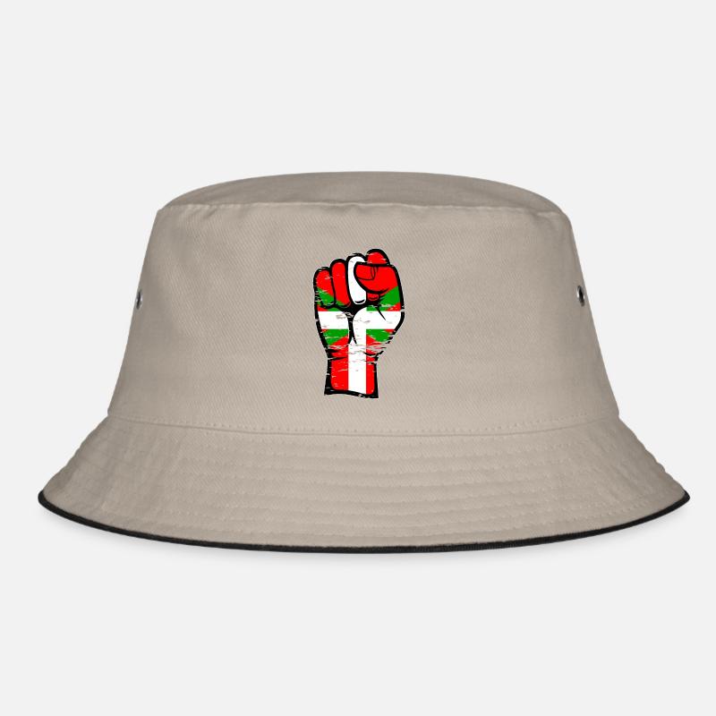 Basque flag fist used Bucket Hat