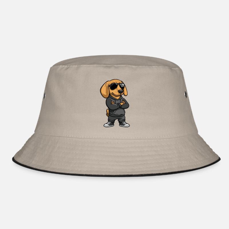 dachs hund comic Bucket Hat