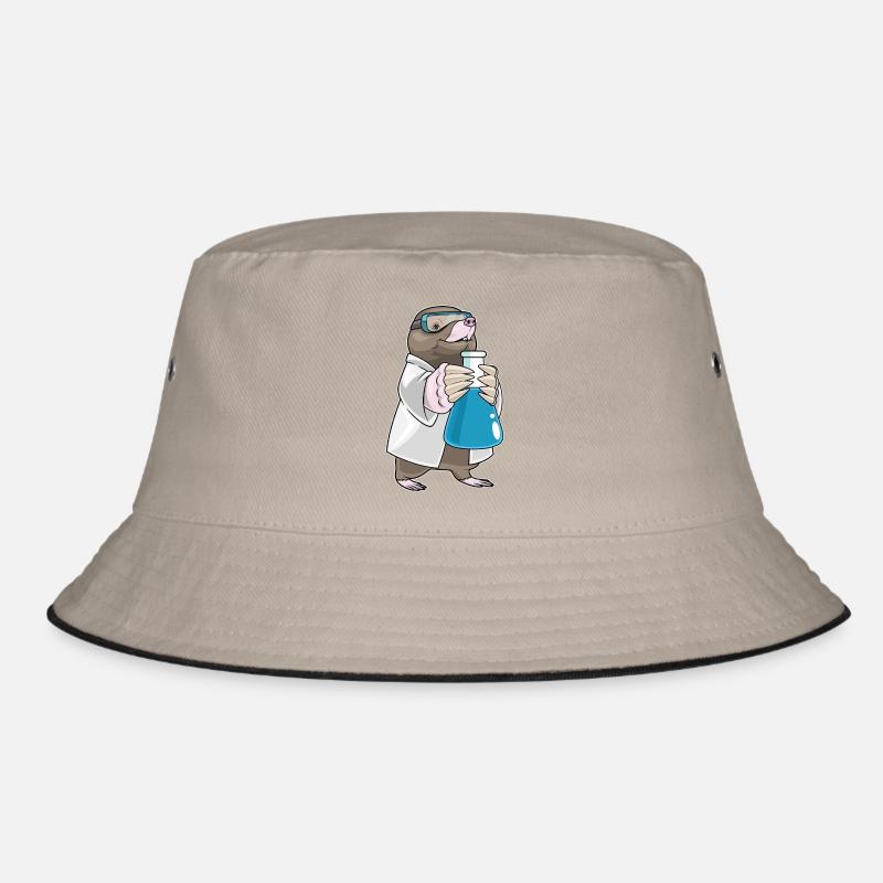 Mole Scientist Test Tube Laboratory Bucket Hat