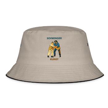 schwinger kunst - Bucket Hat - Khaki/Schwarz - Vorne