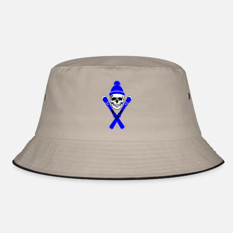 Skifahrer Schädel Bucket Hat