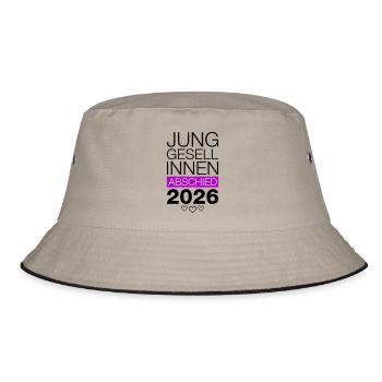 Junggesellenabschied 2026 Jga - Bucket Hat - Khaki/Schwarz - Vorne