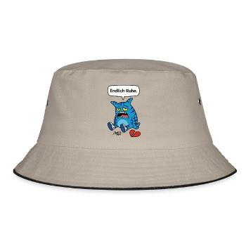 Peace at last. Separation, heartache? Zooki Monster - Bucket Hat - khaki/black - Front