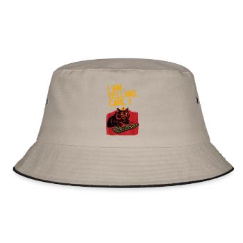 I scream, Carl! – Funny cat design - Bucket Hat - khaki/black - Front