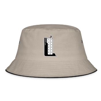 Block Snail - Bucket Hat - Khaki/Schwarz - Vorne