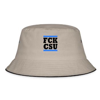 Fck csu - Bucket Hat - Khaki/Schwarz - Vorne