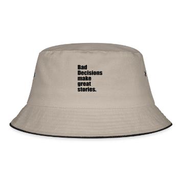 bad decisions - Bucket Hat - khaki/black - Front