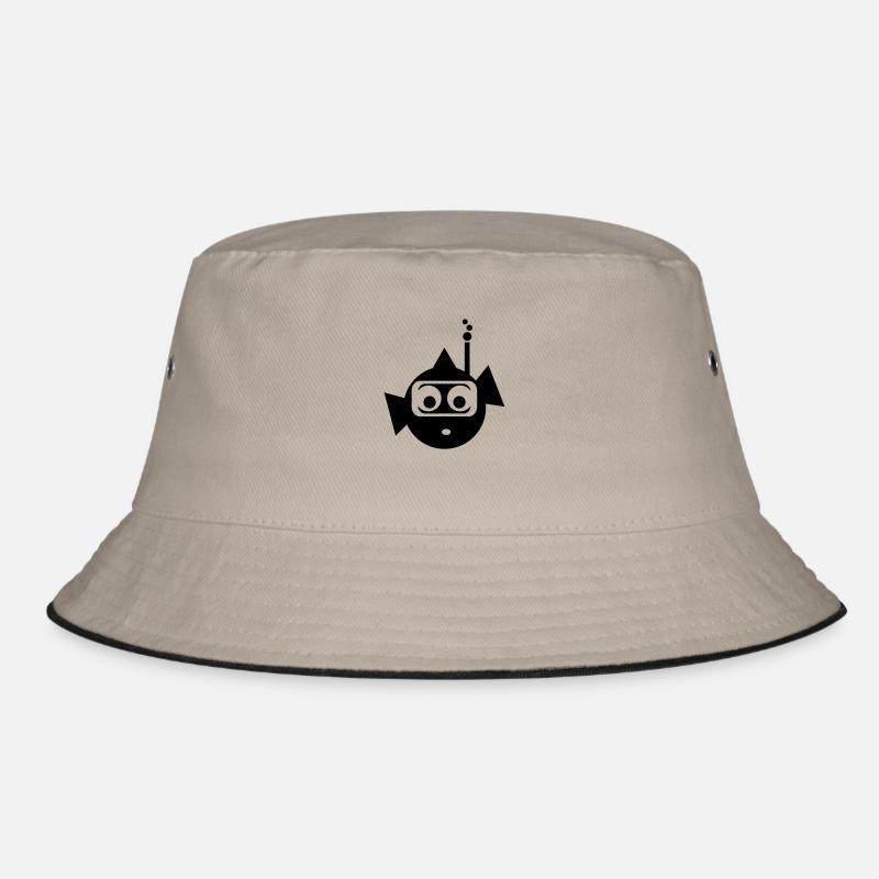 Fisch3 - Bucket Hat - Khaki/Schwarz