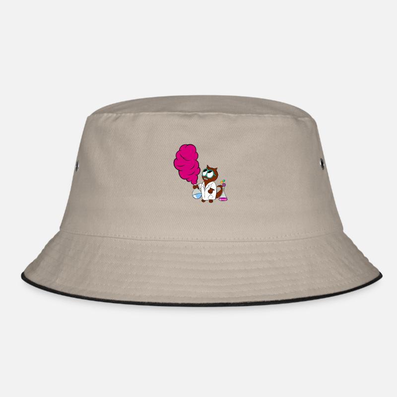 Dr. rer nat. Cat - Bucket Hat - Khaki/Schwarz