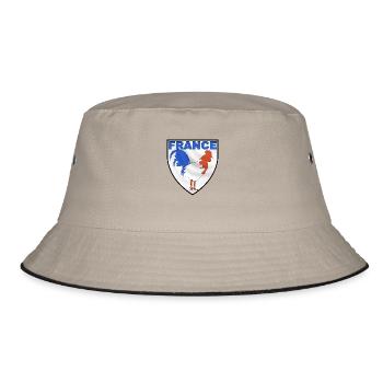 coq_france_design_01 - Bucket Hat - khaki/black - Front