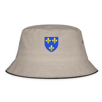 Blason royal 3 fleurs de Lys - Bob - kaki/noir - Devant