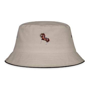 Native Horse - Bucket Hat - Khaki/Schwarz - Vorne