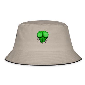 Ripped Muscles Green, six pack, chest T-shirt - Bucket Hat - khaki/black - Front