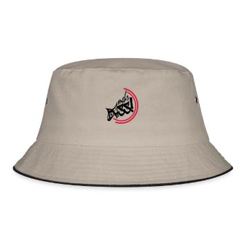 mehr bass - Bucket Hat - Khaki/Schwarz - Vorne