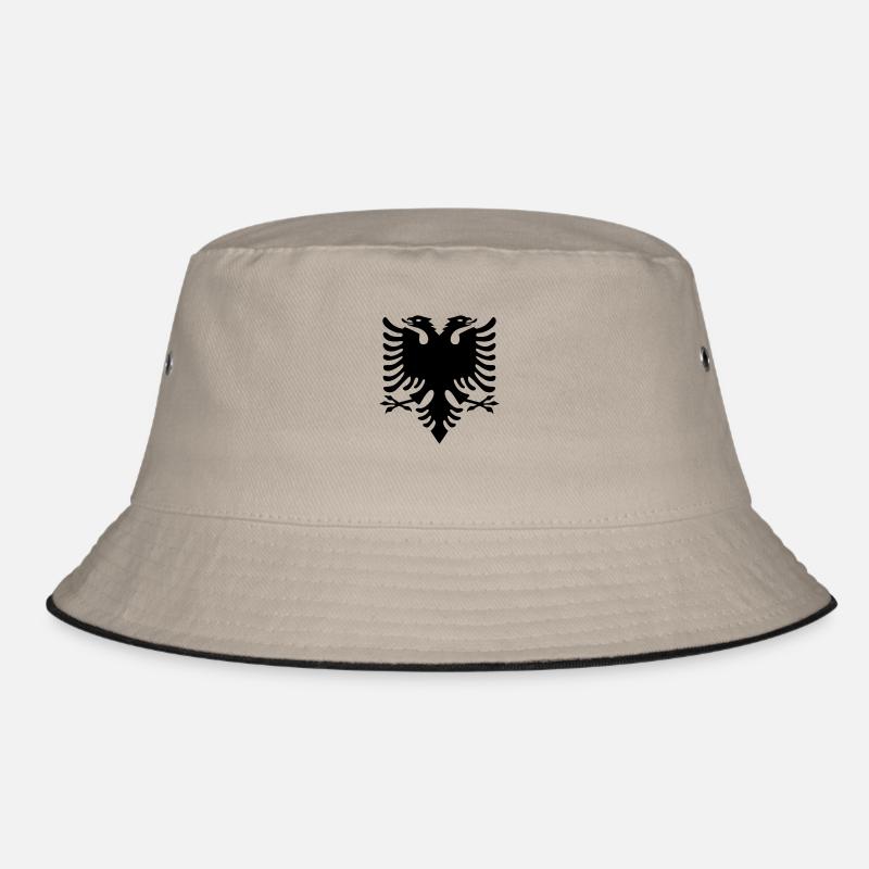 Doppelkopf Eagle_V1 - Bucket Hat - Khaki/Schwarz