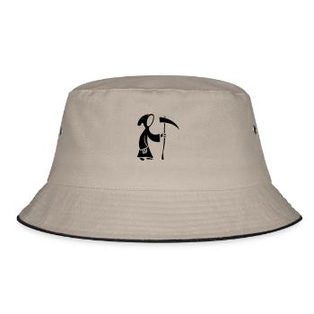 Death with Scythe comic cartoon - Bucket Hat - khaki/black - Front