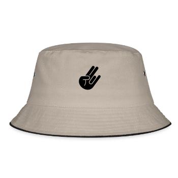 JDM Hand 1c - Bucket Hat - khaki/black - Front