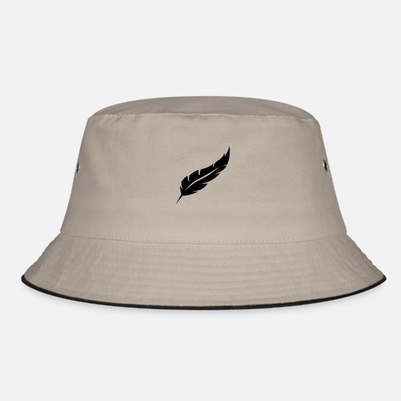 feder - Bucket Hat - Khaki/Schwarz
