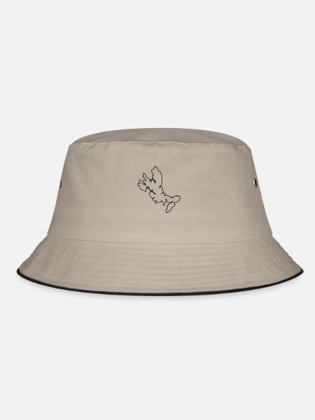 Isle of Skye Map outline - Bucket Hat - khaki/black - Front