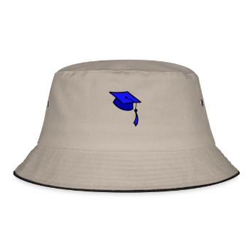 le collège, graduation, chapeau, forme, uni+, - Bob - kaki/noir - Devant