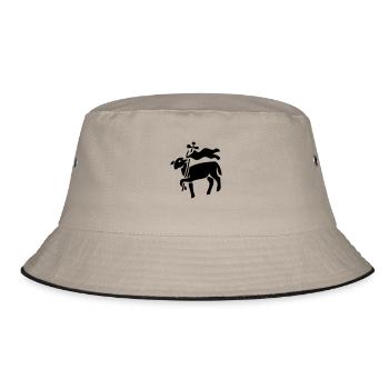 sheep - Bucket Hat - Khaki/Schwarz - Vorne