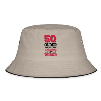 50 - Bucket Hat - khaki/black - Front