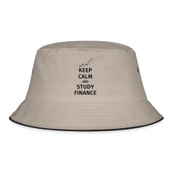 keep calm and study finance - Bucket Hat - khaki/black - Front